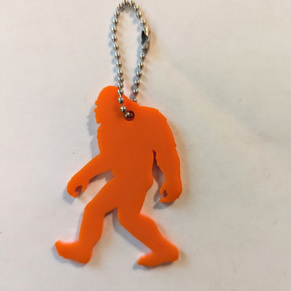 Acrylic Bigfoot - Sasquatch Keychain NWT - orange